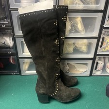 Array Fortune Womens Suede Block Heel Knee-Hi...