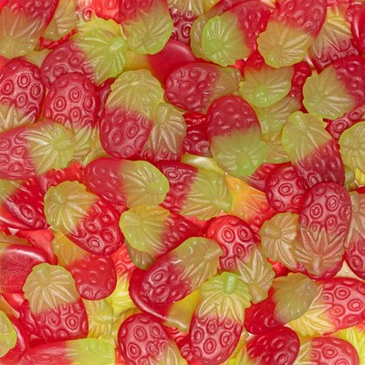 Kindly's Gom Aardbeien Rood/Groen Fruchgummi Erdbeeren 1 KG