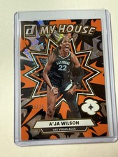 2025 Panini Donruss WNBA A'ja Wilson #5 My House Orange Fireworks /75