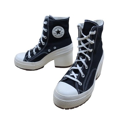 Converse Chuck Taylor All Star Boots Womens Size 9 Black Platform Heel A05347C