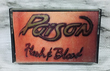 POISON - FLESH  BONE 1990 CASSETTE TAPE ALBUM ROCK METAL UNSKINNY BOP  