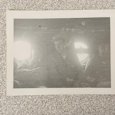 Military Soldiers Airplane 1940s-50s Snapshot Photograph WWII Aviation