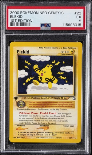 Elekid (1st Edition) graded PSA 5 for sale on eBay