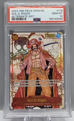 2024 One Piece OP09-118 Emperors In The New World Gol.D.Rogers Alt Art PSA 10 EN