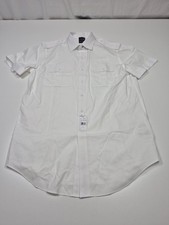 Brooks Brothers Shirt Mens 16 White Short Sleeve United Airlines Uniform