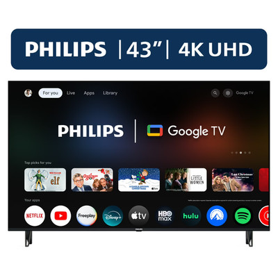 Philips 43'' Class 4K Ultra HD (2160p) Google Smart LED TV (43PUL7652/F7)