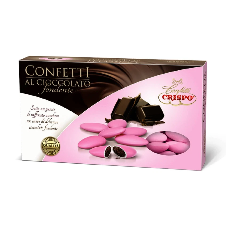 Confetti Crispo - Cioccolato - Fondente - Colore Rosa - 1 Kg