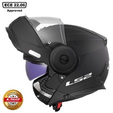 LS2 FF902 SCOPE II FLIP-UP FULL FACE MOTORCYCLE BIKE MODULAR HELMET - MATT BLACK
