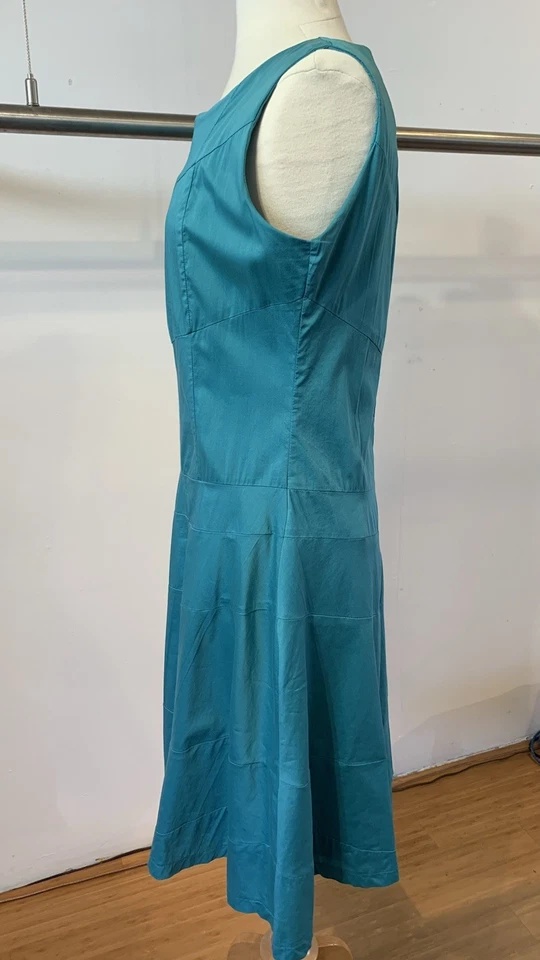 * Skunkfunk * SKFK * Kleid TÜRKIS aus ECO Baumwollstretch Gr.42 toller Rücken - Bild 2 von 4