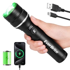 Rechargeable LED Flashlight 1000 Lumens, 4 Modes Super Bright Zoomable Flash ...