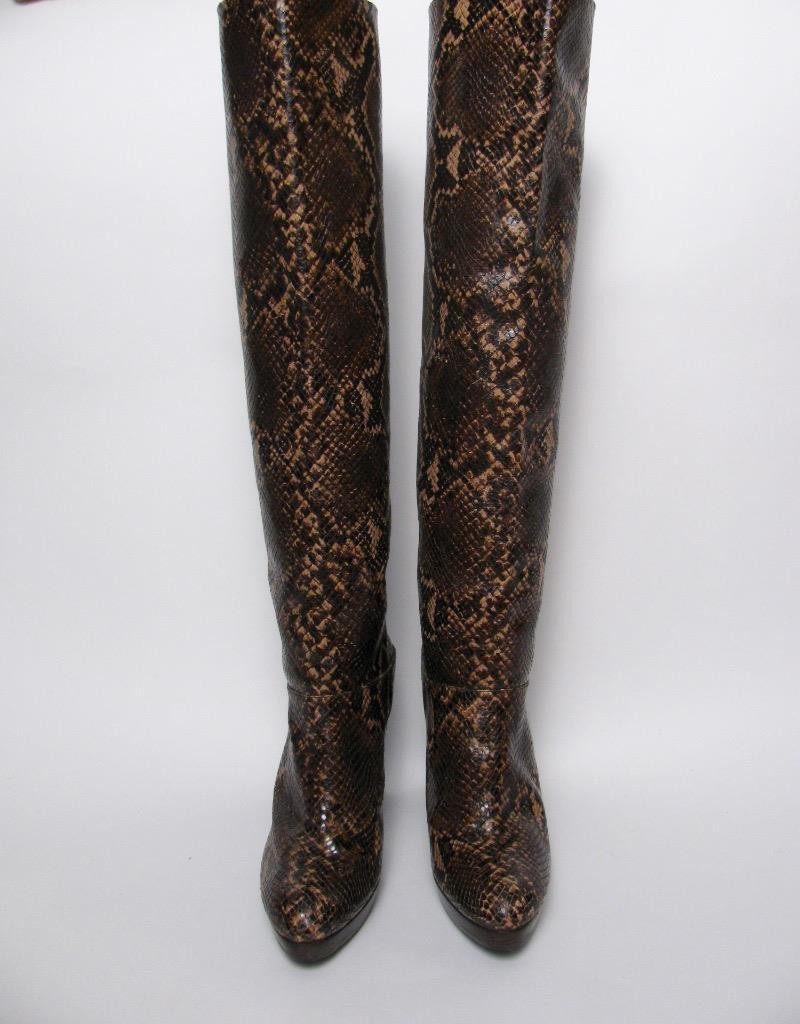 STUART WEITZMAN BOOTS PYTHON SNAKE PRINT LEATHER … - image 2