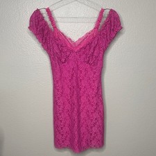 Forever 21 Vibrant Pink Lace Chemise