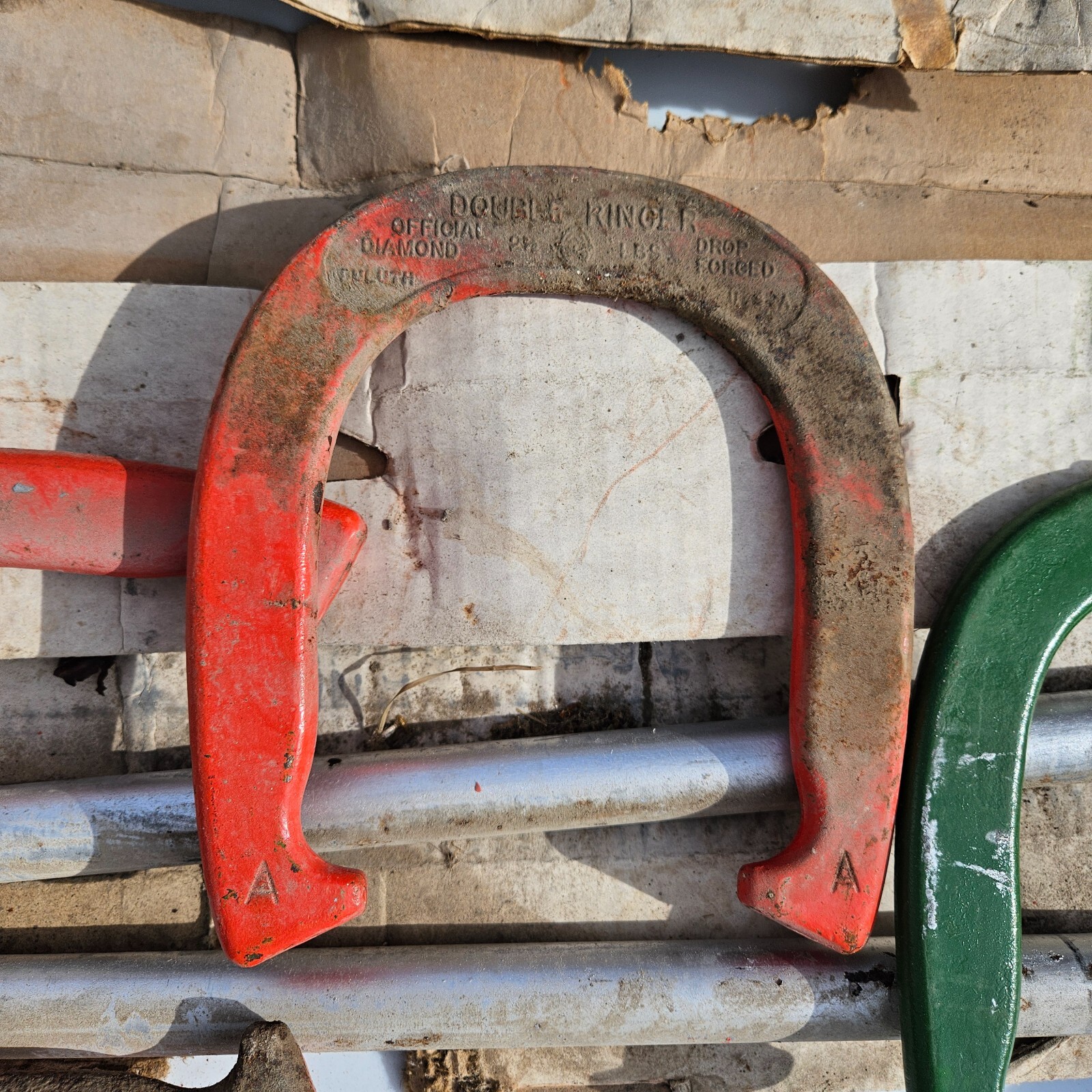 Vintage Diamond Duluth Professional "SUPER RINGER" Horseshoes SET in