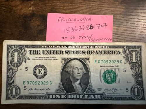 KEY DATE, BIRTHDAY, ANNIVERSARY in SERIAL # $1 Dollar Bill MMDDYYYY / DDMMYYYY - Picture 20 of 22