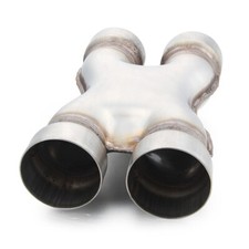 Universal Dual 3 Inout Crossover X Pipe Exhaust Tip 12 Length Stainless Steel Universal Dual 3 Inout Crossover X Pipe Exhaust Tip 12 Length Stainless Steel