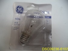 Qty  11: GE Appliance 40W light Bulbs A15 Clear 15206