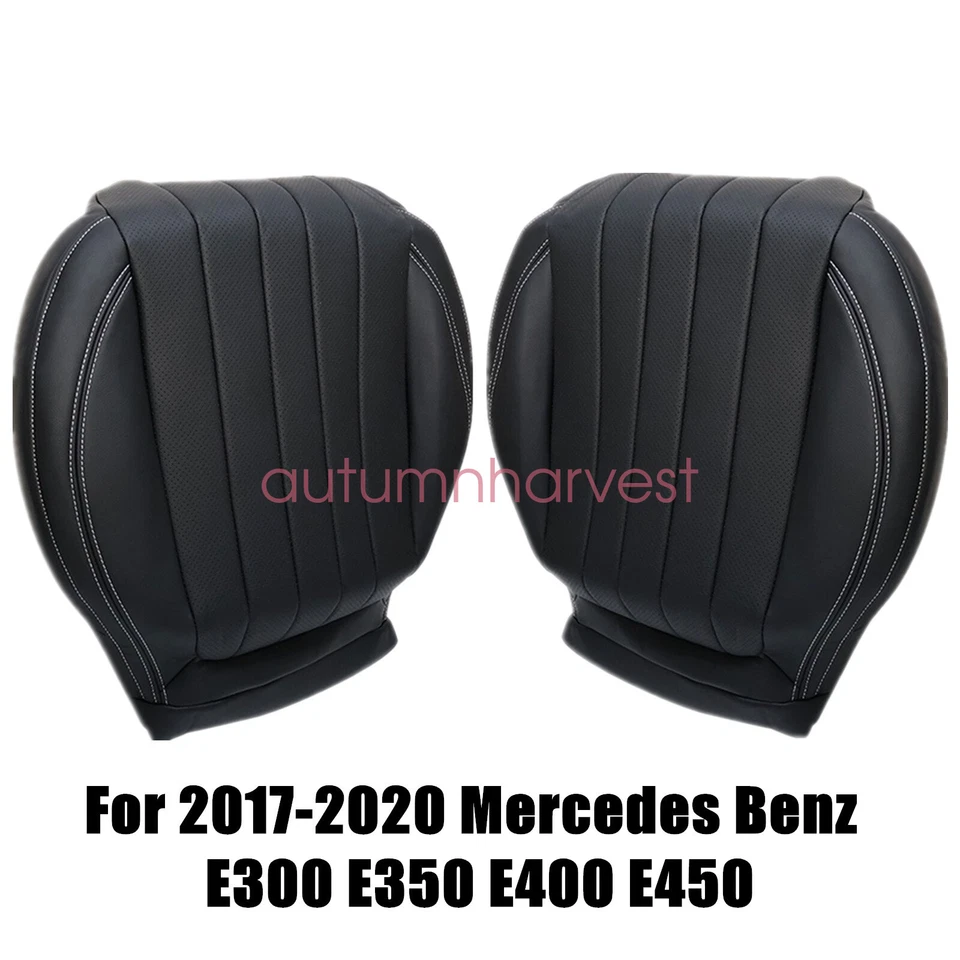 Cubierta de asiento inferior delantera negra para Mercedes Benz E300 E350 E400 E450 2017-2020 Foto 3 de 4