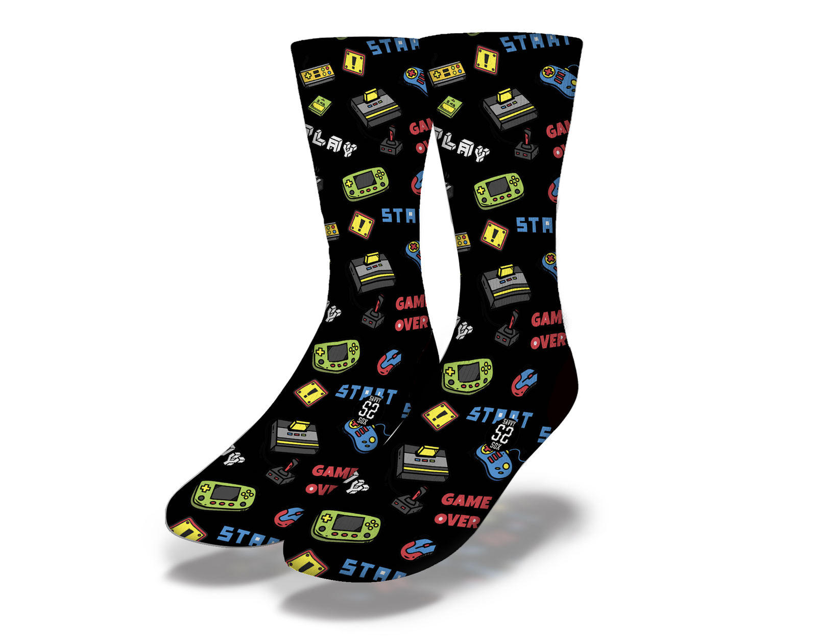 Носки Savvy Socks Game Over, черные, Один размер (7-13)