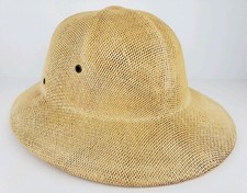 Vintage Dorfman Pacific One Size Adult Toyo Straw Safari Pith Sun Hat Helmet