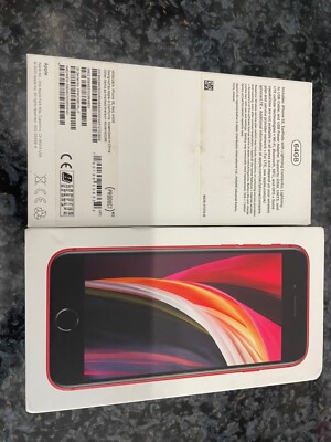 Original Apple iPhone SE-2 2. Gen Box in gutem Zustand - Farbe Rot - 64gb