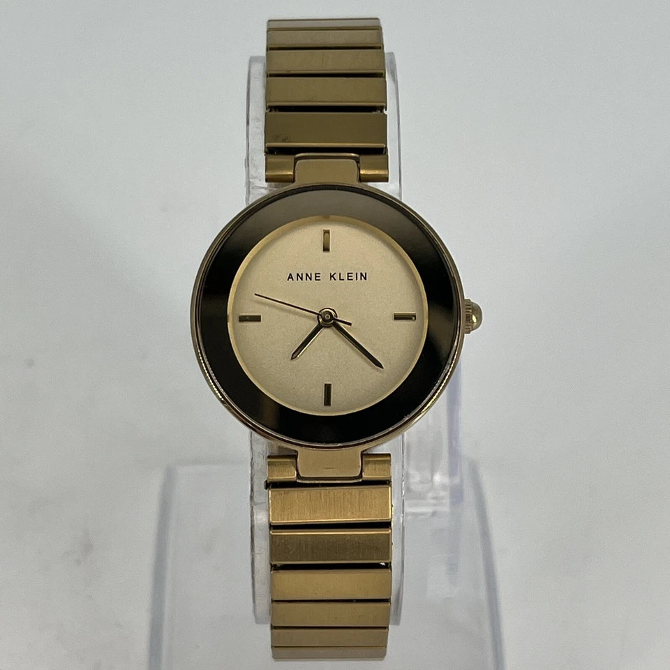 Anne Klein Women's Watch AK/1836 Gold Tone Stretch Bracelet & Dial NEW BATTERY - Image 2 of 4