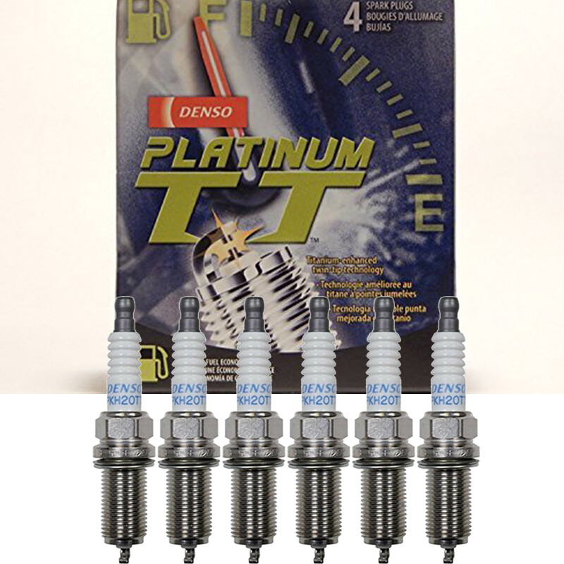 Genuine DENSO Platinum TT Spark Plug Set of 6 for BMW/ Dodge/ Honda/ Jeep