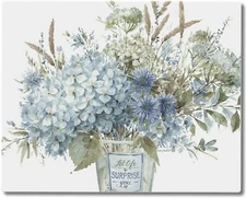 CounterArt Bohemian Blue Tempered Glass Counter Saver - 15 Inch By 12 Inch - Mad