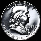 1957 Franklin Half Dollar CHOICE GEM BRILLIANT PROOF ULTRA NICE 90% Silver