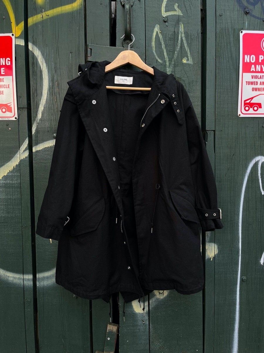 CELINE x Christian Marclay ブルゾンジャケット Celine x Christian Marclay Parka. Cotton. Black. Size 36
