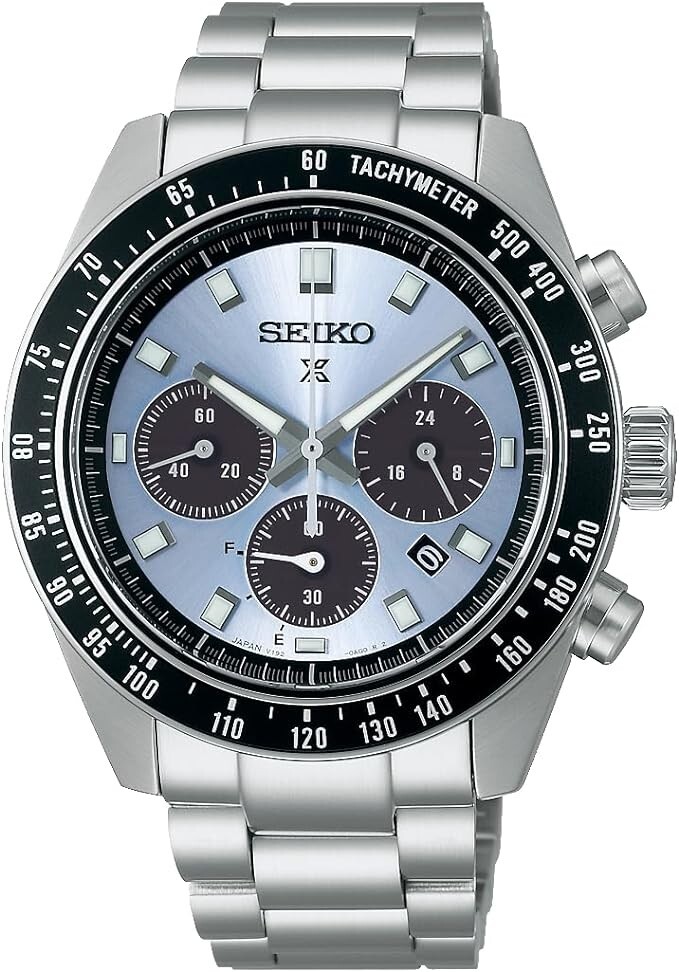 Seiko SBDL109 Prospex SPEEDTIMER Ice Blue Dial Chronograph Solar
