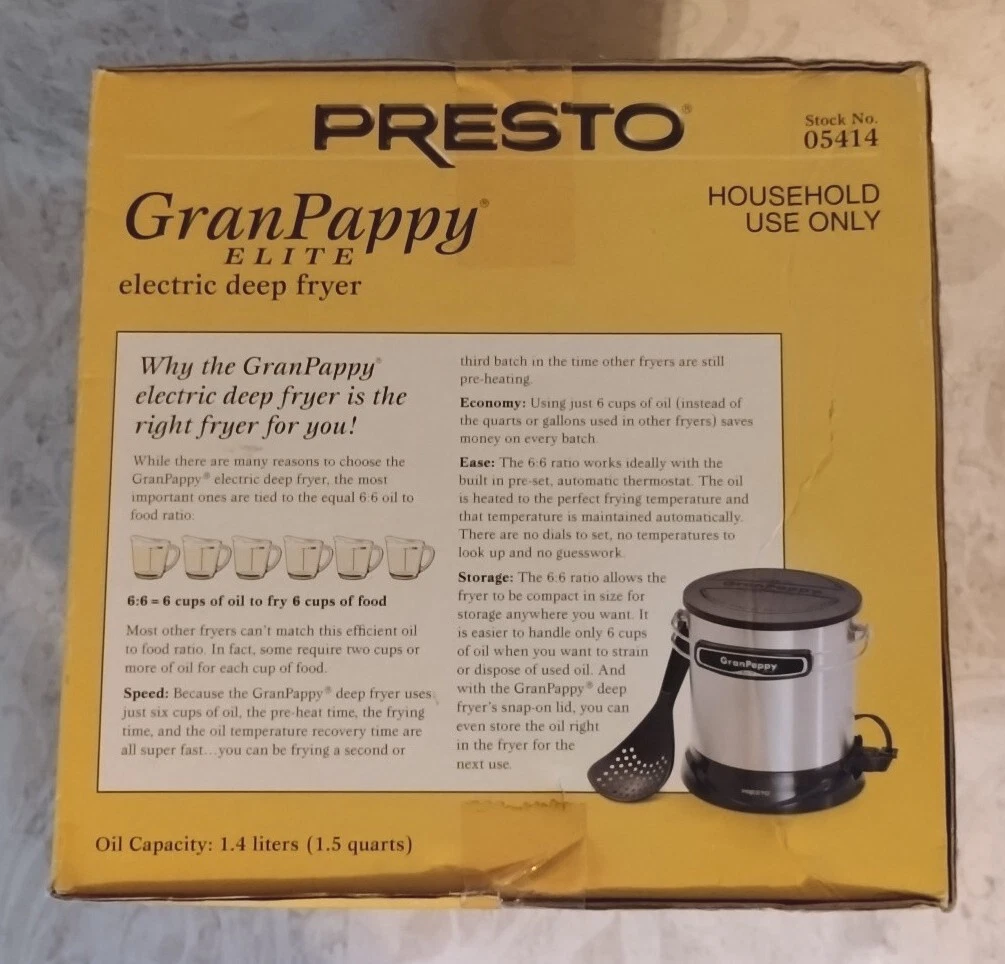 Presto 05414 Granpappy Elite Deep Fryer