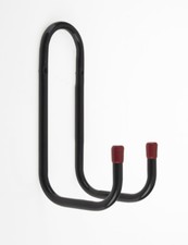 Rothley Black Tubular Double Hook 20 x 12 x 7cm- Tool Bag Coat Store Garage Shed