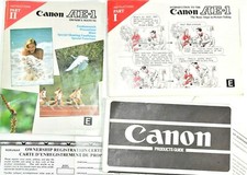Canon AE-1 Camera Owner's Manual Part I  Part II Instructions owners info cards