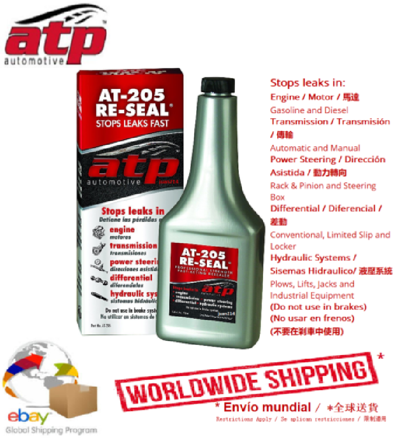 ATP AT205 resello detener la fuga 8oz detiene las fugas de aceite hidráulico de dirección de