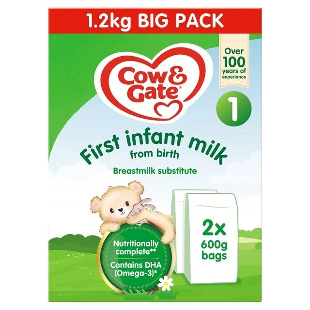 Cow & Gate First Powder Milk Maxi Pack 2 x 600g - Изображение 2 из 3