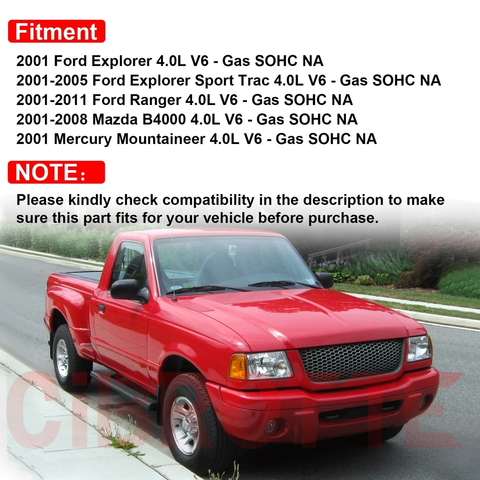 Carcasa de termostato de aluminio de actualización para Mazda B4000 Mountaineer Ford Ranger 4,0 L Foto 3 de 4