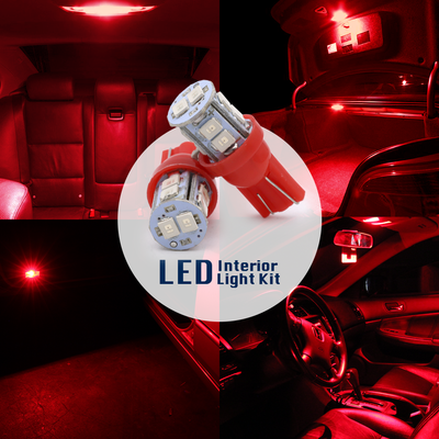 2X T10 921 High Power LED Red Bulbs – For 3rd Brake Light, High Mount Stop Lights 4 thumbnail image