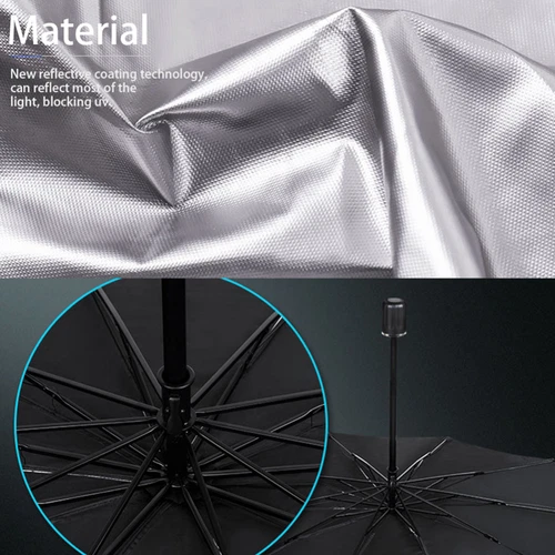 51" Car Windshield Sun Shade Foldable Umbrella Front Window Cover Visor Umbrella - Picture 10 of 15