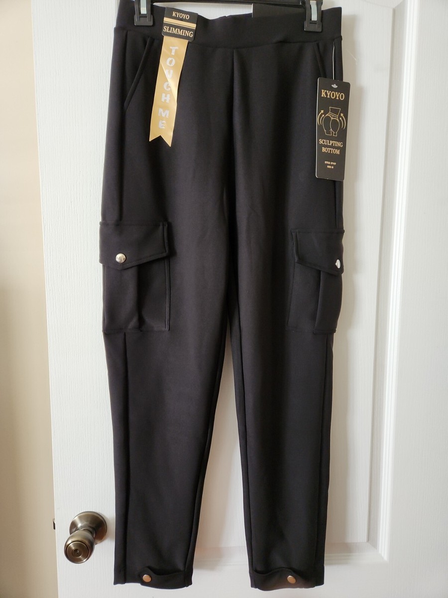 black dress cargo pants Buckled Clip Cargo Pant