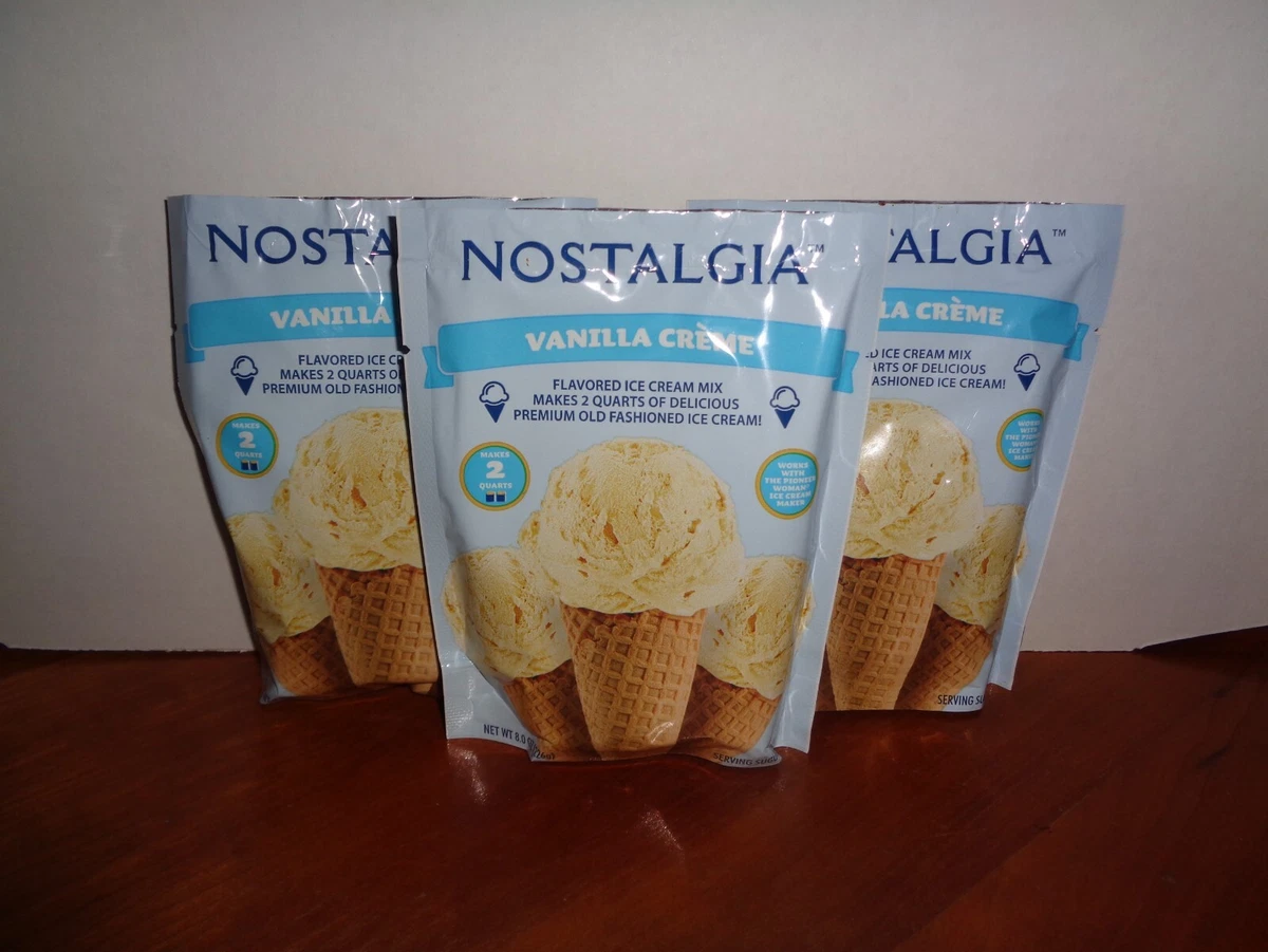 Nostalgia Premium Vanilla Crème Ice Cream Mix, 8 oz