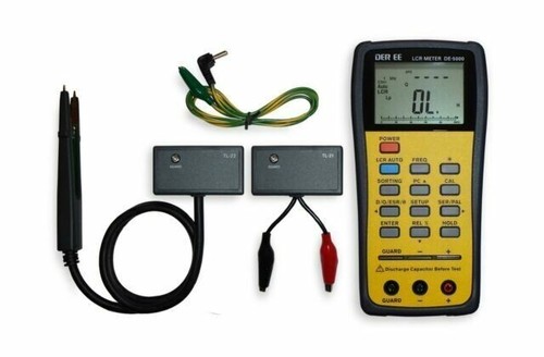 DER EE DE-5000 High Precision Measureme Handheld LCR Meter & TL-21 TL-22 TL-23