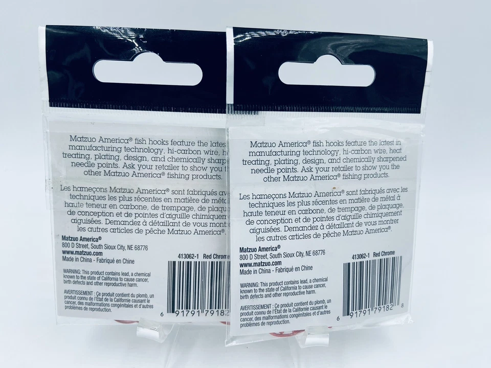 50 ganchos pulpo rojo Matzuo 413062 - talla 1 - cromo rojo Foto 2 de 4