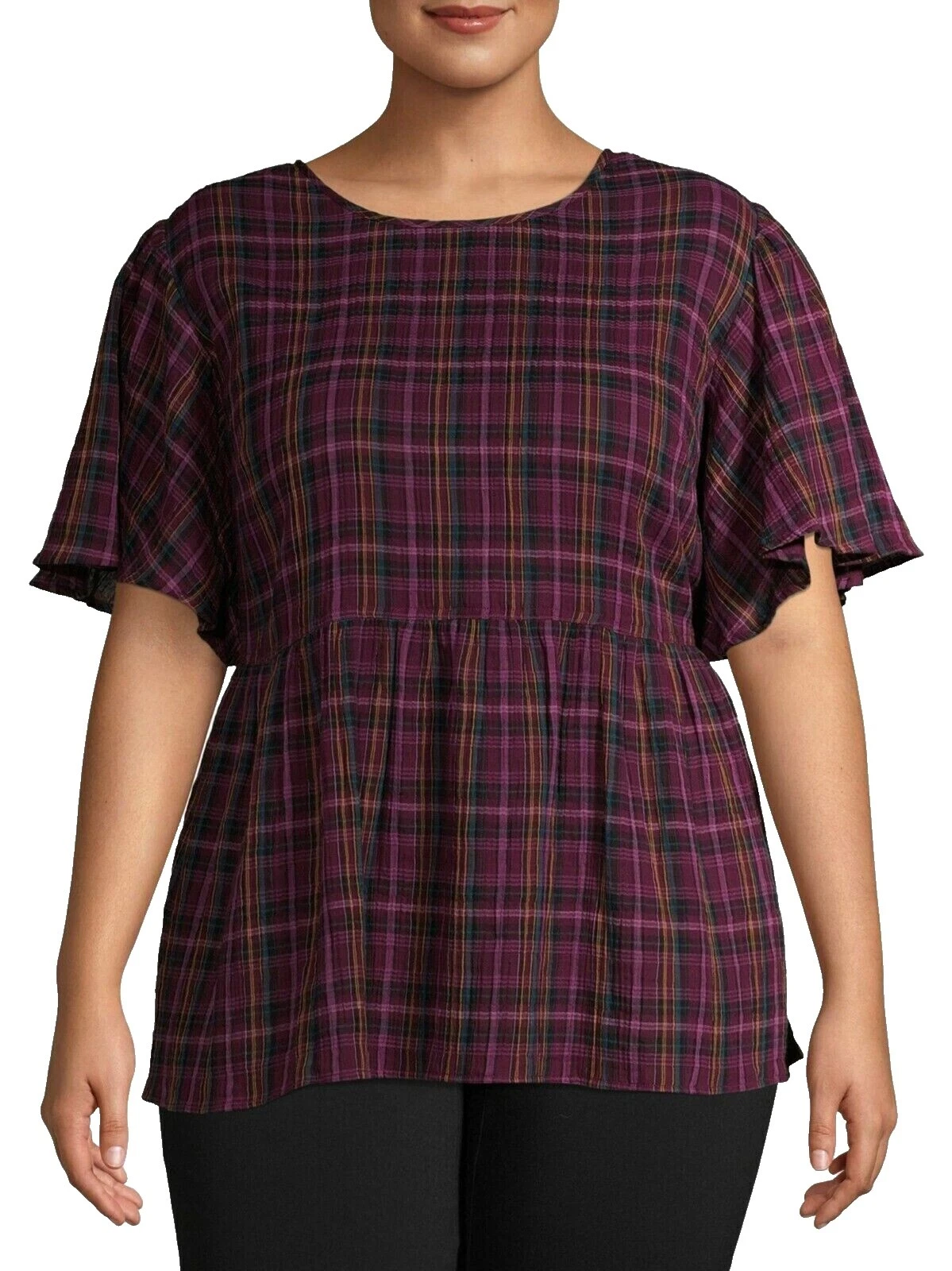 Crew Neck Plus Size Tops for Women