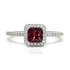 Natural Cushion Cut Gemstone Handmade 925 Sterling Silver Ring Women Engagement