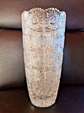 Kristall Vase / 205 mm hoch original Böhmisches Bleikristall Pariser Schliff