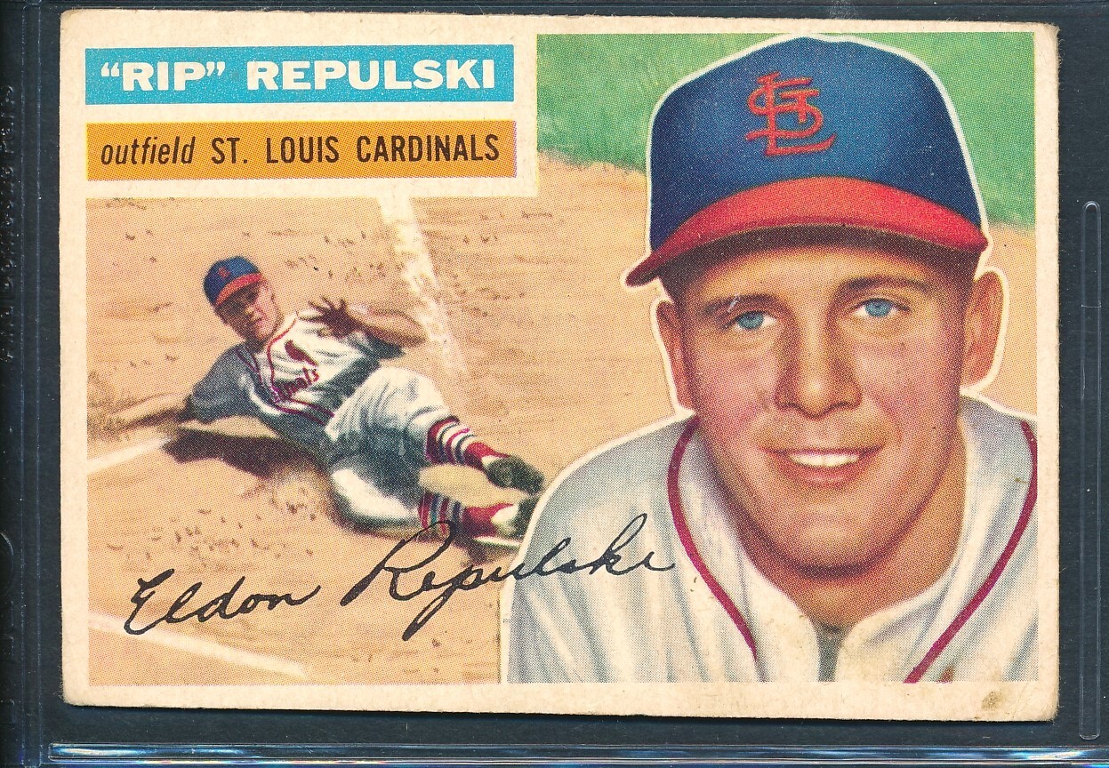 1956 Topps #201 RIP REPULSKI St. Louis Cardinals ~ VG (wrinkles)