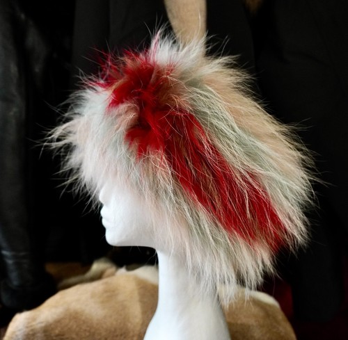 Fur and Funtastic - Wonderful Colours - A Flash Of Red - A  Elasticized HeadBand - Picture 1 of 5