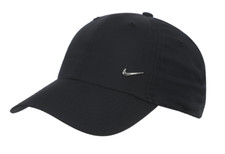 Nike Dri-Fit Club Metal Swoosh Cap Unisex Sportwear Hat Black NWT FB5372-010