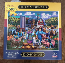 Dowdle 500 Pc Jigsaw Puzzle Old MacDonald 16" x 20" Farm Animals EIEIO USA Made