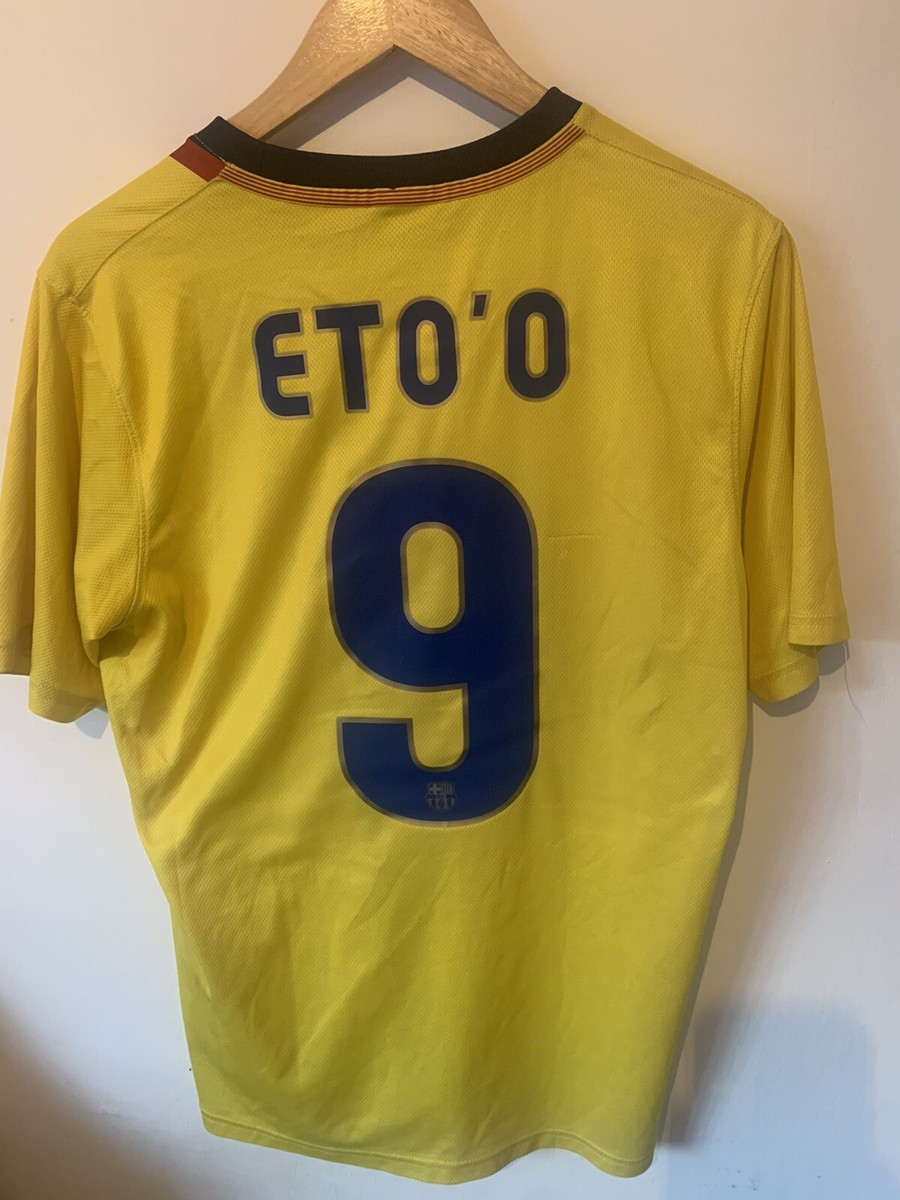 【正規品】バルセロナ #9エトー 08/09 AWAYユニフォーム NIKE FCバルセロナ 09/10 ユニフォーム アウェイ半袖 355020 870 代表 ウェア